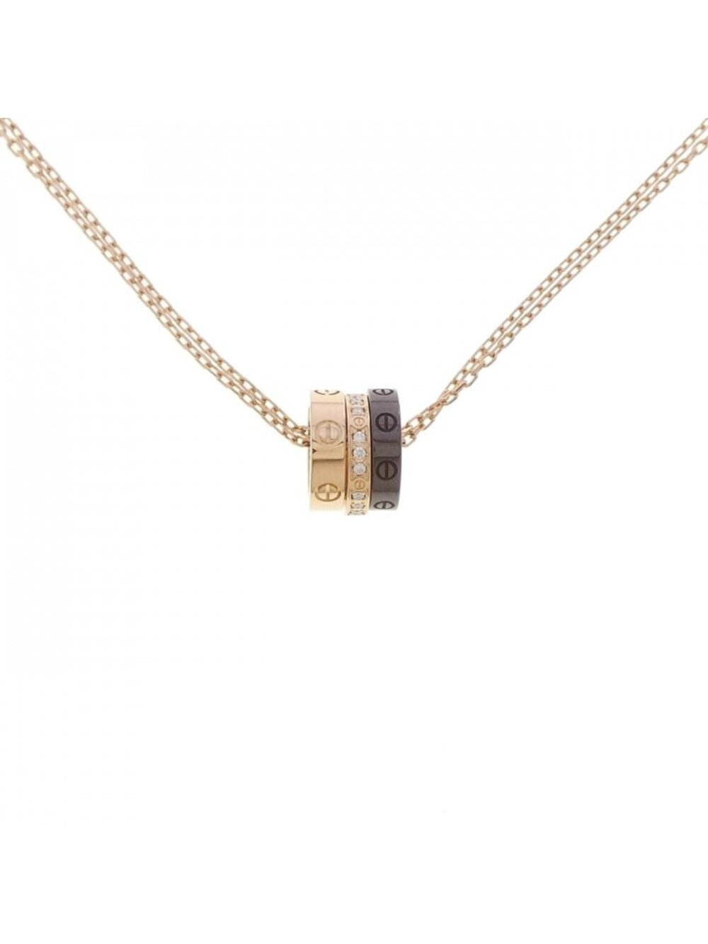 Cartier Love Three Hoop Necklace